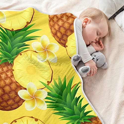 Ananas kriške cvijet deke za bebe za dječake super mekane tople deke za djevojčice za djevojčice lagane krevetiće pokrivač za kolica