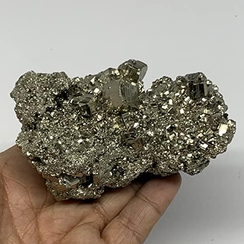Watangems 435,3 grama, 3,7 x 2,7 x 1,8 Prirodni neobrađeni piritni grupni kristalni mineralni uzorak, završeni, zacjeljeni kristali,