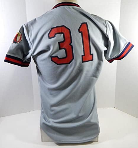 1986 Salem Angels 31 Igra je koristio sivi Jersey 44 DP24245 - Igra korištena MLB dresova