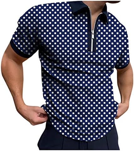 Polo majice za muškarce, muške košulje s kratkim rukavima Polo košulje na patentnim zatvaračima Slim Fit casual ljetni stilski atletska