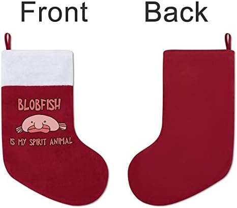 Blobfish je moj duh životinja crveni božićni odmor čarape za kuće ukrasi za božićno drveće kamin viseće čarape