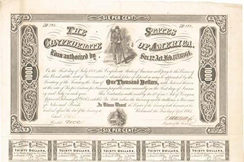 Konfederacijska obveznica od 1000 dolara