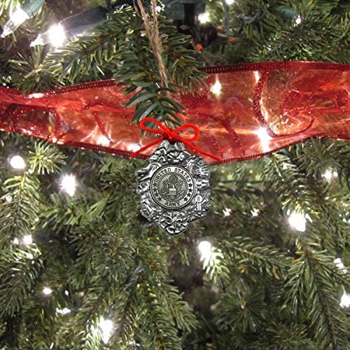 Gurus blaga pewter metal američka vojska pečat ukras božićnog drvca američki vojni božićni poklon dar topper