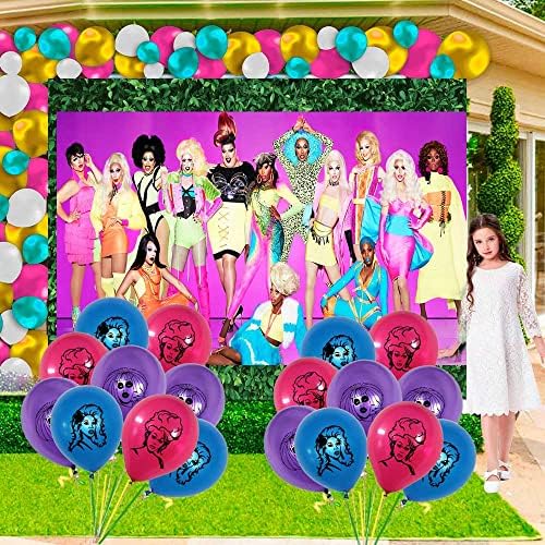 RuPaul's Drag Race Party Opssira ukrasi za rođendanske torte Topper Balloons Banner pozadina dekor