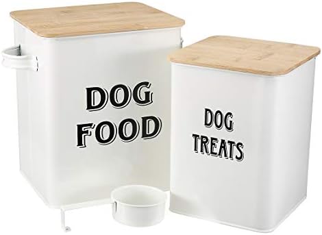 Kontejner za pohranu hrane za pse, kontejner za poslastice za kućne ljubimce s poklopcem i kašikom, savršene čvrste limenke za kuhinjske
