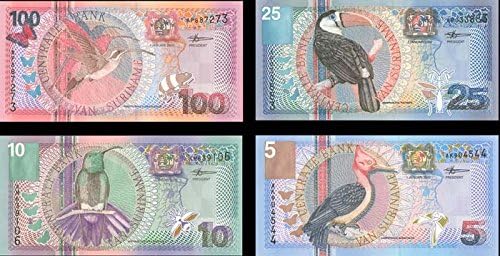 Surinam-set od 4 strane papirnate valute
