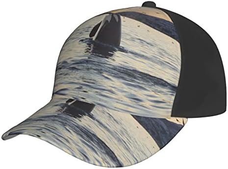 Bejzbolska kapa s printom Kit iznad morske vode, podesiva kapa za tatu, pogodna za trčanje u svim vremenskim uvjetima i aktivnosti