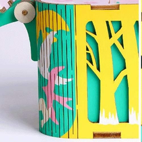 Shypt Music Box Wooden Crafts drvena puzzle glazbena kutija za skladištenje nakita s rotirajućim balerinim poklonom