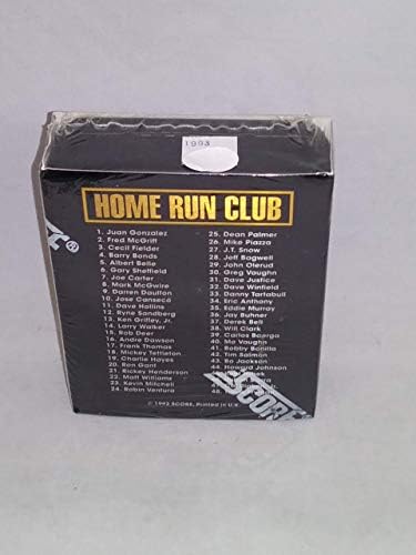 1993. SCORE PINNACLE HOME Run Club Factory zapečaćeni set 48 Dufex kartice igrača