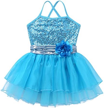 Yizyif Kids Girl's Sequined Camisole baletna haljina Šifonska plesna leotard