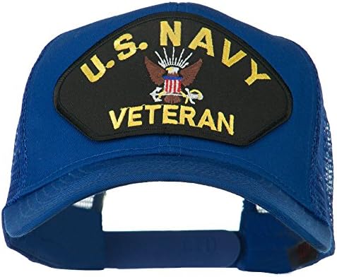e4Hats.com kapa veterana američke mornarice s mrežastim vojnim flasterom na leđima