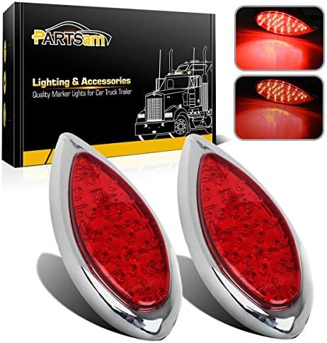 2pcs crvena 35 LED kromirana stražnja svjetla s uzorkom suza prikolica za kamione za zaustavljanje okretanja stražnja svjetla kočnice