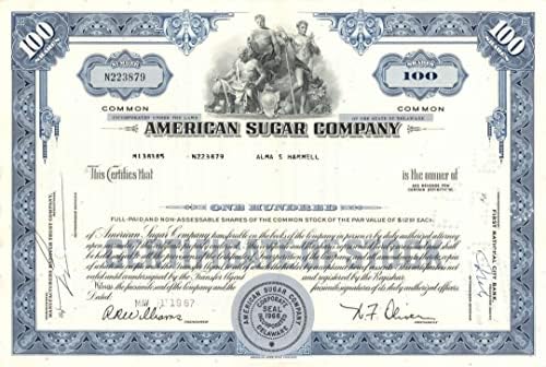 American Sugar Co. - Potvrda o skladištu