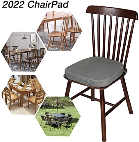 Prekrivači stolica za stolice za blagovanje-neklizajući jastuci sjedala s navlakom za pranje u perilici i vezicama odgovaraju metalnim
