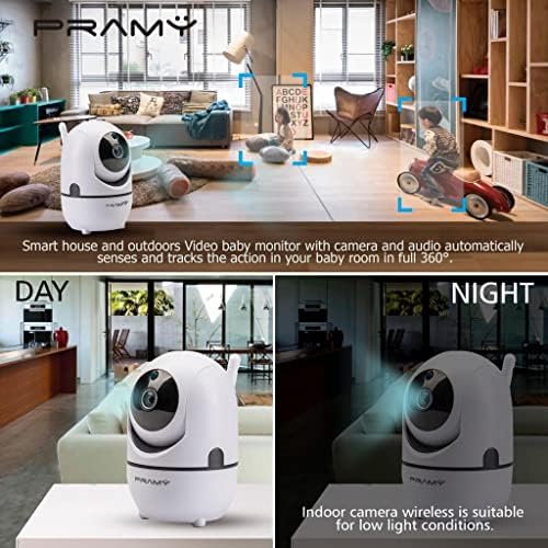 Kućni telefon-kamera za noćni vid, Rotacija za djecu i kućne ljubimce od 360 stupnjeva s novom brzom aplikacijom