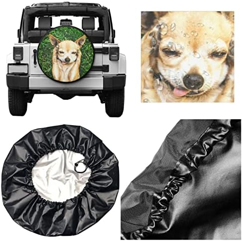 Chihuahua pseći tiskani zaštitnik s rezervnim kotačima zaštitnika kotača, za kamper za kamion s prikolicama, odgovara gume od 14 do
