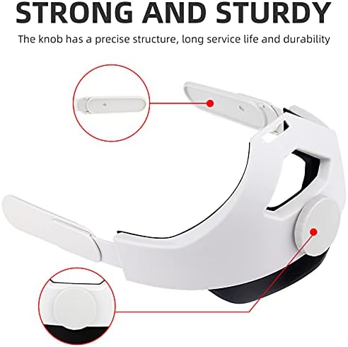 OOAVr VR remen za glavu i VR jastučić za lice za Meta/Oculus Quest 2, udobno i podesivi elitni potez za različite oblik glave, stabilno