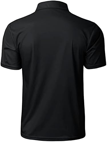 Polo majice za muškarce Dry Fit Shot Short Shotheve Print vlaga Oped, majica s ovratnikom za golf tenis