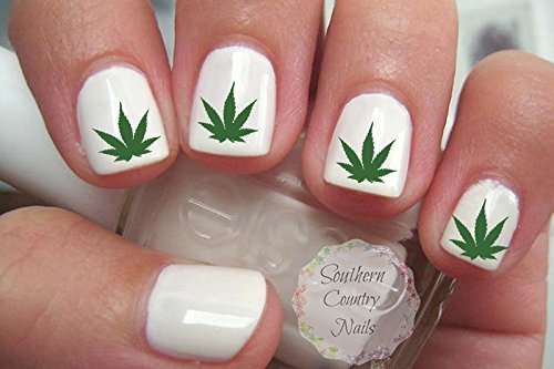 Naljepnice za dizajn noktiju od lišća marihuane