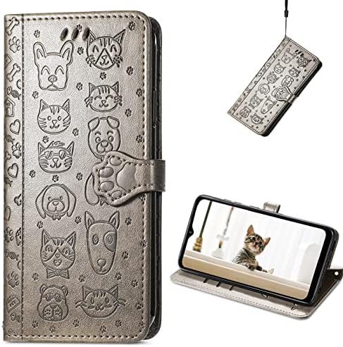 Torbica-novčanik CCSmall za Blackview A55, slatka мультяшный stil psi i mačke s držačem ID-kartice, flip torbica za telefon od umjetne