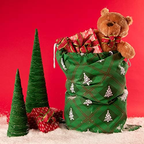 Pribor za zabavu bare 's-božićne platnene poklon vrećice - crvene mente od bare-bare-poklon čarapa od tkanine velike veličine 16,5