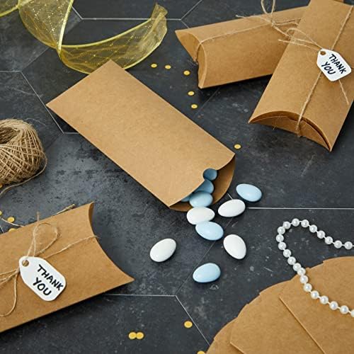 100 pakiranja Kraft papirnatih jastučića s kanapom za nakit, vjenčanja, zabave, poklon kartice