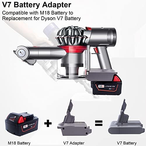 Elefly V7 adapter za baterije za V7 serije za čišćenje vakuuma, kompatibilan s Milwaukee M18 baterijom za zamjenu za Dyson V7 Battery