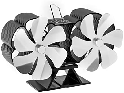 Xfadr srliwhite dvostruka glava 12 lopatica toplinski pogon ventilator ventilator aluminij tihi ekološki prihvatljiv drveni plamenik