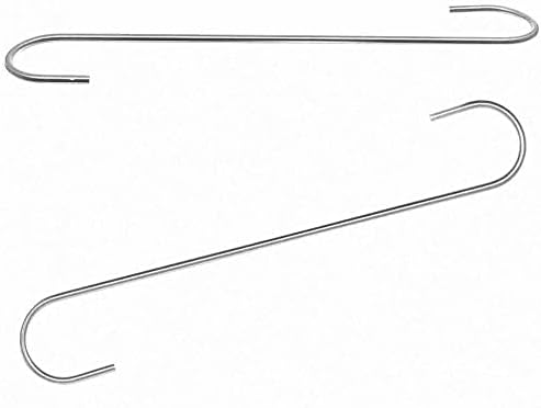 Hjsq 2 pakiranje srebro - 12 -inčni viseće kuke u obliku slova s ​​u obliku kuke s kukicama zidne kuke zidne vješalice viseće kuke