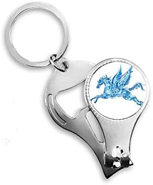 Plavo konje krilo životinjskog umjetničkog zrna nokta nokat za nokat za nokat ključeva otvarač za bočicu