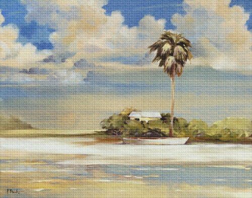 Umjetnička igla otoka Island Blue Light IglePoint Silk Kit od Paul Brent