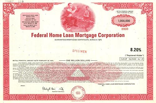 Uzorak obveznice Federalne hipotekarne i stambene korporacijeFreddie Mac