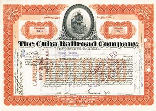 Cuba Railroad Co. - Potvrda o skladištu