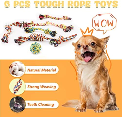 Loyee 16 pakiranje cijenjenih igračaka za štene za male pse, slatka igračka za žvakanje od štenaca sa škripavim plišanim igračkama