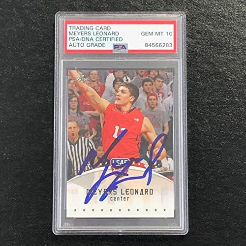 2012 Leaf ML1 Meyers Leonard s potpisom Card Auto 10 PSA ploča Portland Trail BLA - košarkaške ploče rookie kartice