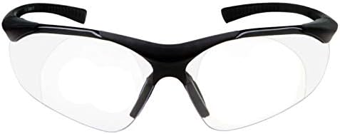 Zaštitne naočale s crnim okvirom s punim zumom / prozirne leće / / povećala za čitanje