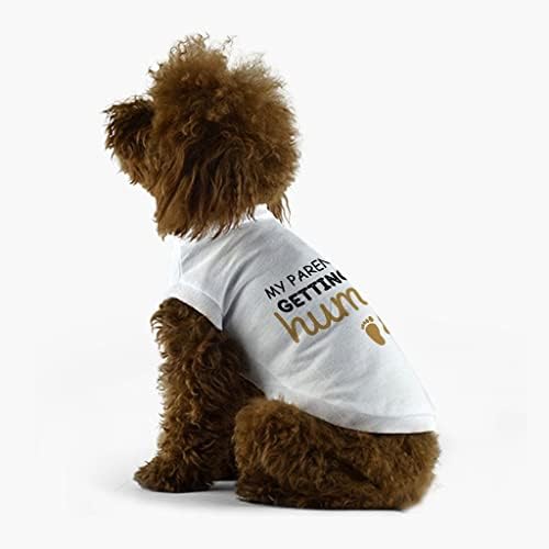 Roditelji mi dobivaju majicu za ljudske pse - majica za dizajn teksta - smiješna odjeća za pse
