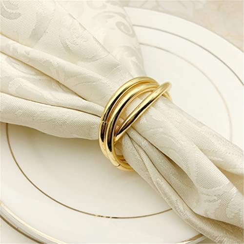 TJLSS Zlatni salveti prstenovi kovčevi restoran metalni salveti držač stola za večeru dekor tkanine ručnici prstenovi