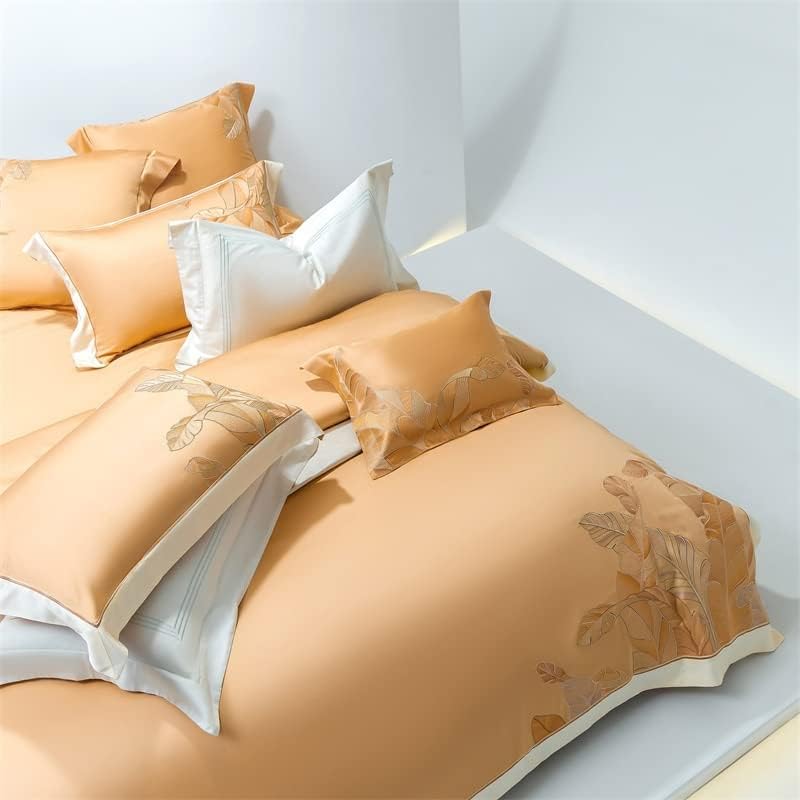 Ganfanren krevet za vez četverodijelni set set široko-pahuljice za vez za vez pokrivača stil stila kućni tekstilni komplet za posteljinu
