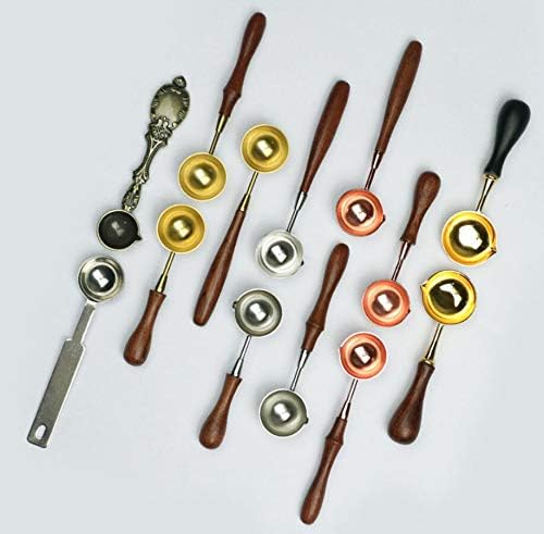 Juppe Premium drveni i metalni vosak za brtvljenje žlice velike ručke za brtvljenje pečata Spoon Spoon 15 stilova za odabir