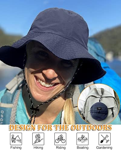 Vodootporno sunce upf 50+ kašika šešira UV zaštita pakiranog obruba boonie za žene muškarce ljeto lagano planinarenje vanjske kapu