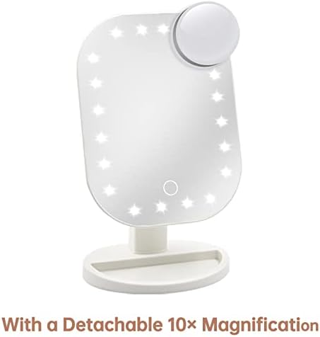 toaletno ogledalo s osvjetljenjem od 10 inča / 1 inča, Ogledalo za šminkanje s 20 LED svjetla, bežično ogledalo za ispraznost sa senzorom