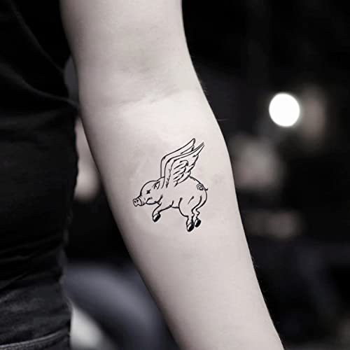 Leteća svinja privremena naljepnica tetovaža - ohmytat