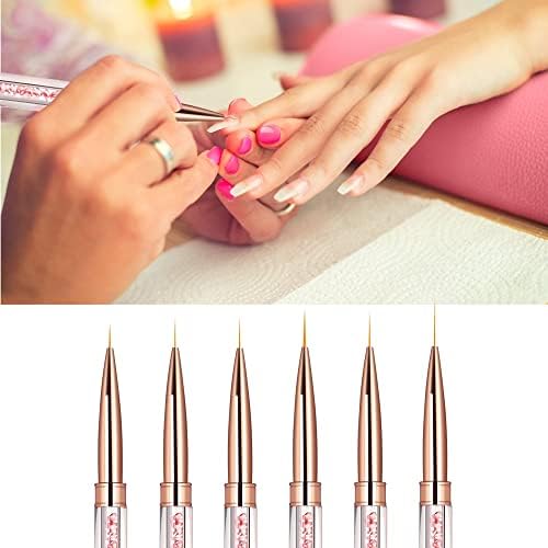Lukeo akrilni dizajn četkica Poljski dekoracija gel alati za olovku za nokte za manikuru sve četkice futrole tanki crtežni nokti