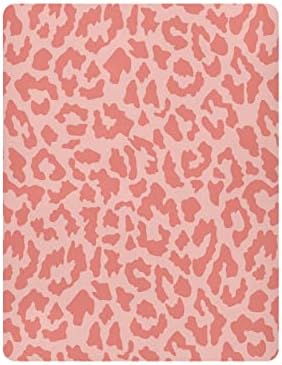 Alaza Pink Cheetah Leopard Print Daesign Crib listovi opremljeni bassinet list za dječake za djevojčice mališani, standardna veličina