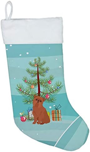 Caroline blaga ck3494cs Bruxelles Griffon božićno drvce božićna čarapa, kamin viseće čarape božićna sezona zabava dekor obiteljski