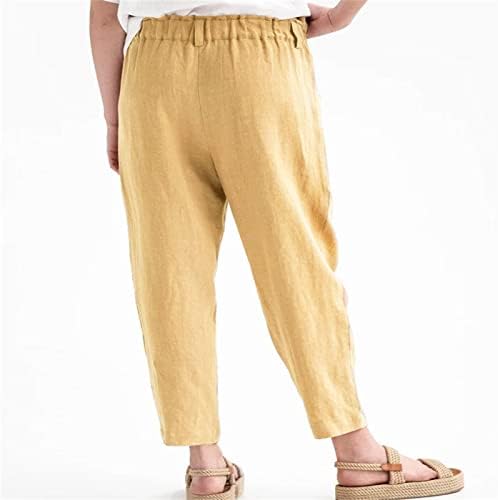 Ravne labave fit casual hlače za žene čvrste elastične hlače duge gaće hlače Elestični struk hlače
