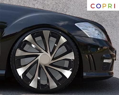 Copri set od poklopca od 4 kotača od 13 inča srebrno-crne hubcap Snap-on odgovara BMW-u