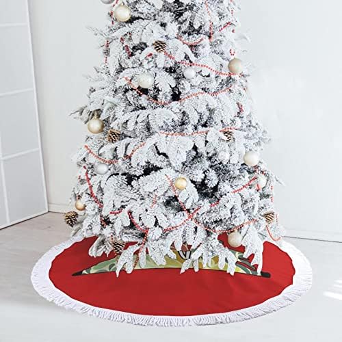 Cvjetna suknja za božićno drvce Virginia za ukrase za blagdanske zabave s čipkom