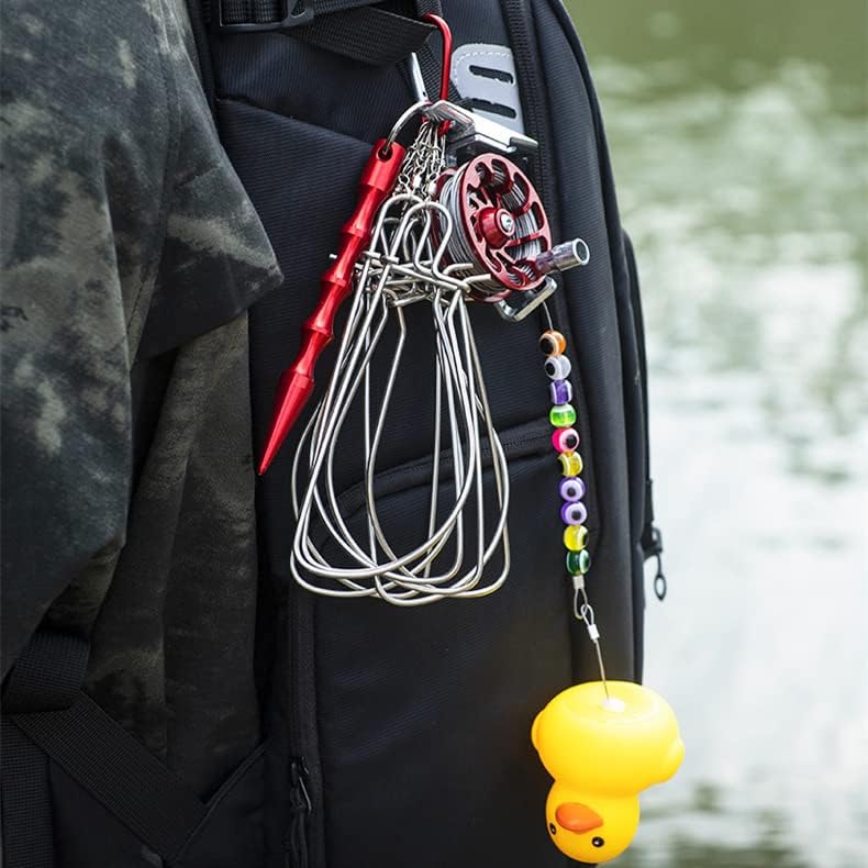 Daanmiao riblje string s čeličnom žicom, kopča za ribolovnu bravu, kopča za ribolovnu bravu 8 čeličnih puzava s kolutom, metalna žica